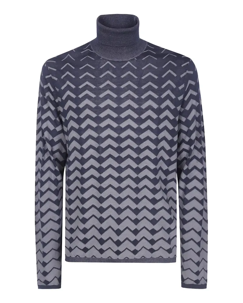 Emporio Armani Rollkragenpullover aus Lyocell-Gemisch - Schwarz Schwarz
