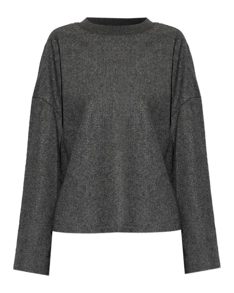 Emporio Armani Oberteil mit Lurex-Garn - Grau Grau