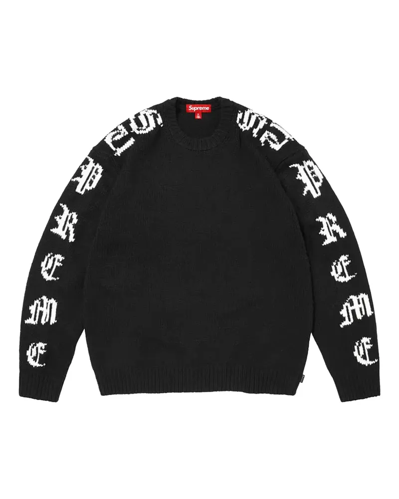 Supreme Being Old English logo-detail sweater - Schwarz Schwarz