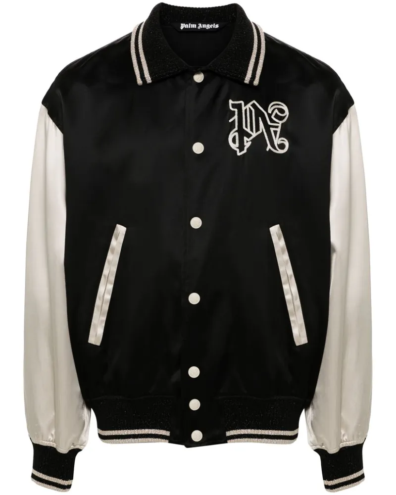 Palm Angels Collegejacke mit Gothic-Logo - Schwarz Schwarz