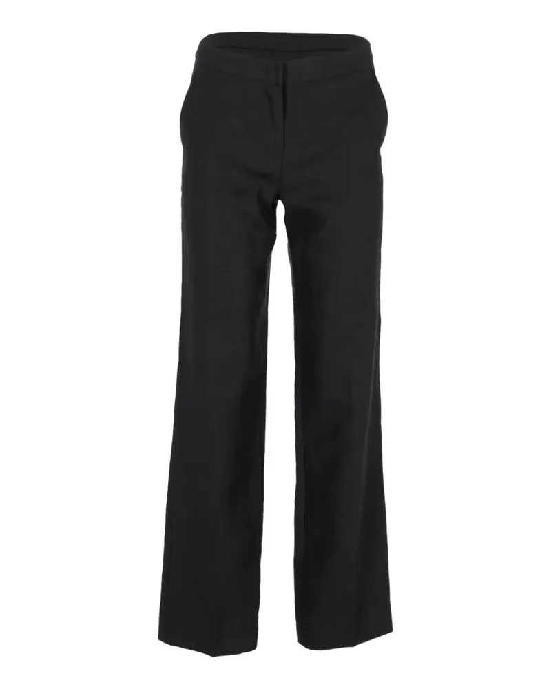 Max Mara Hose mit weitem Bein - Schwarz Schwarz
