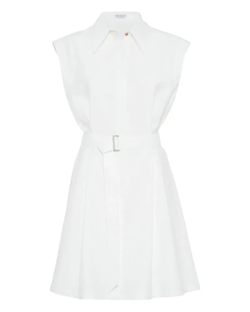 Brunello Cucinelli Hemdkleid - Weiß Weiß