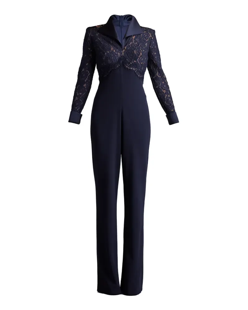 Tadashi Shoji Deacon lace-panelled jumpsuit - Blau Blau