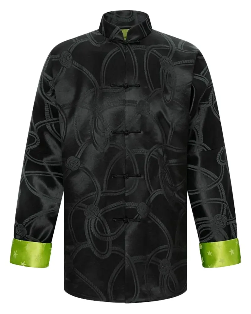 Shanghai Tang Zweifarbige Tang Jacke - Schwarz Schwarz