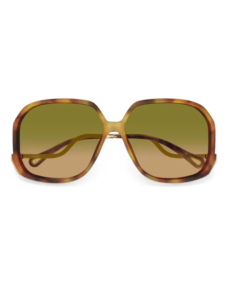 Chloé Oversized-Sonnenbrille in Schildpattoptik - Braun Braun