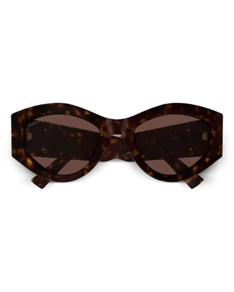Gucci Sonnenbrille mit Cat-Eye-Gestell - Schwarz Schwarz