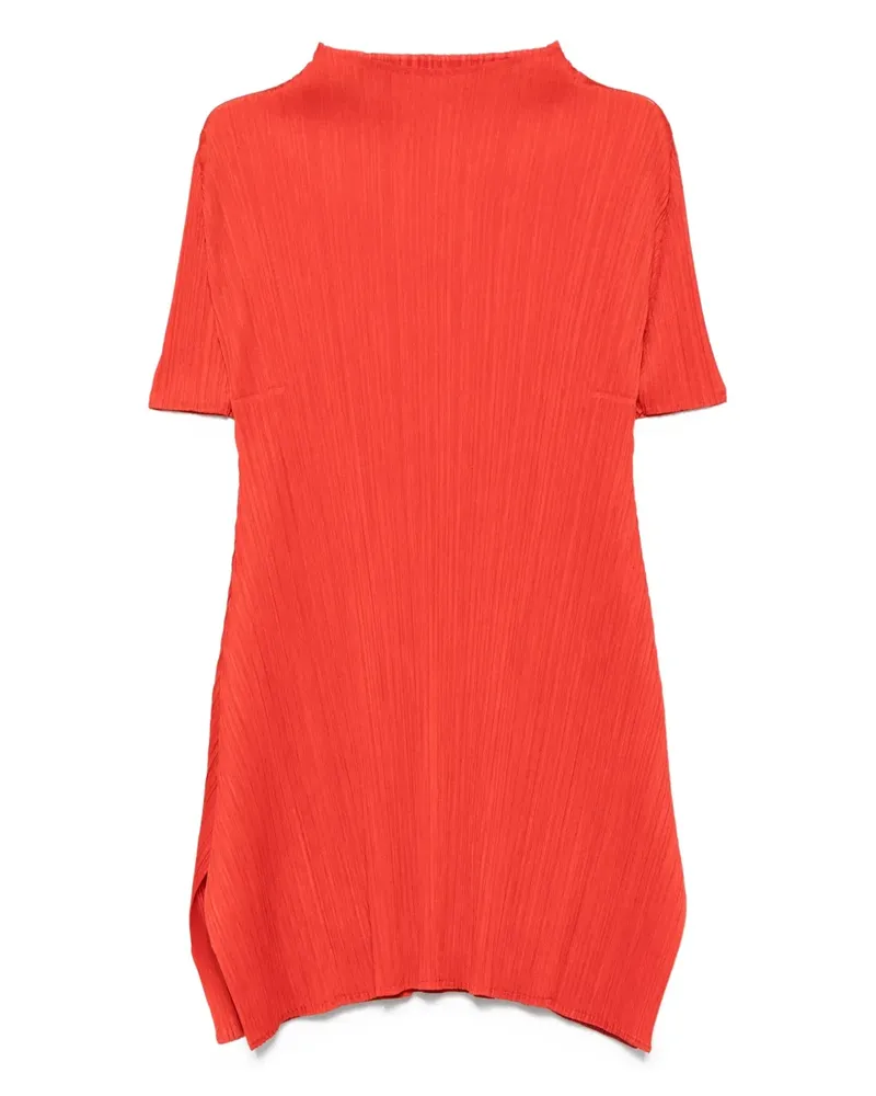 Issey Miyake Kleid mit Stehkragen - Rot Rot
