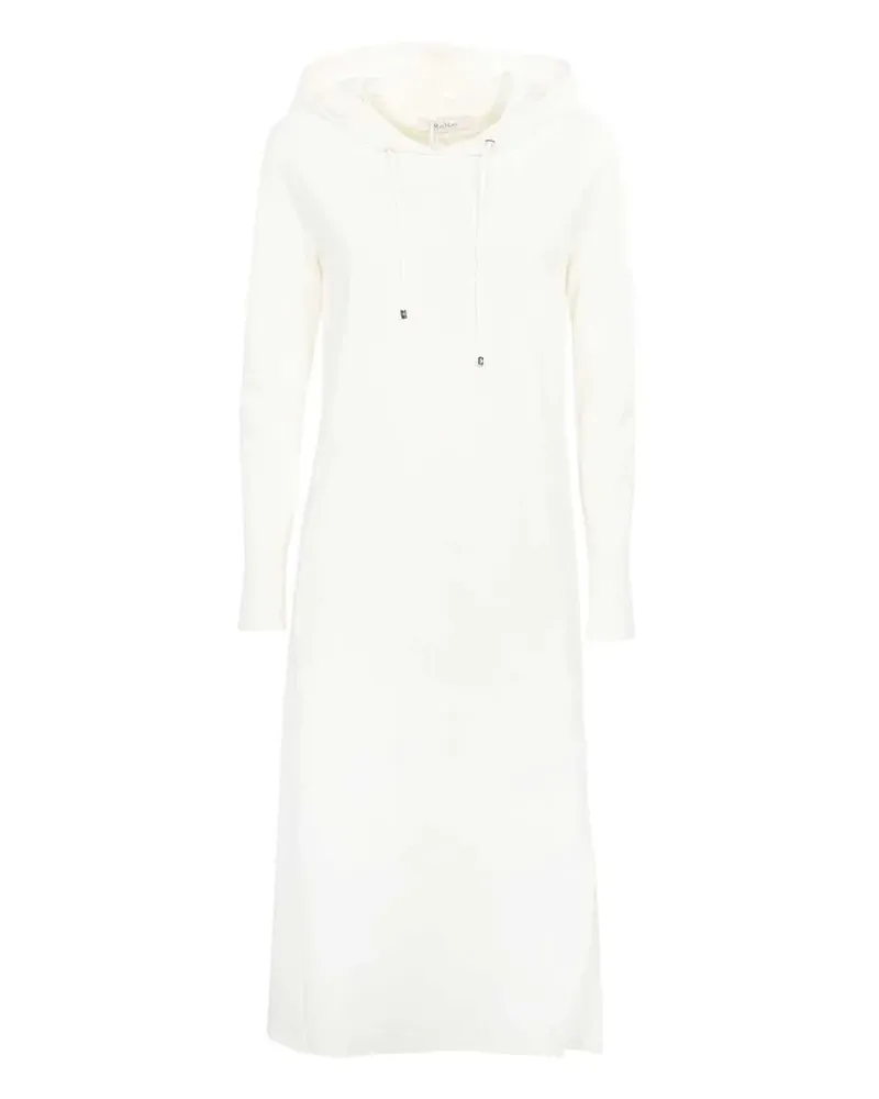 Max Mara Maxikleid mit Kapuze - Weiß Weiß