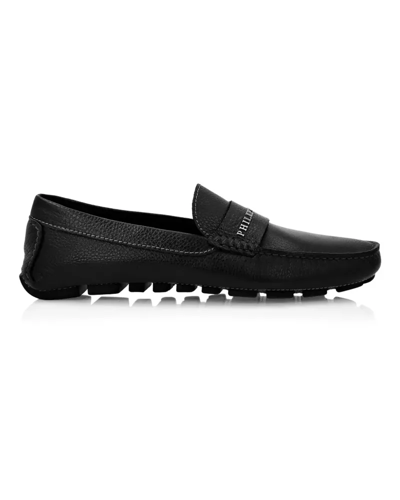 Philipp Plein Loafer mit Logo - Schwarz Schwarz