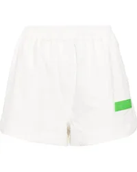 Ganni Shorts mit elastischem Bund Weiß