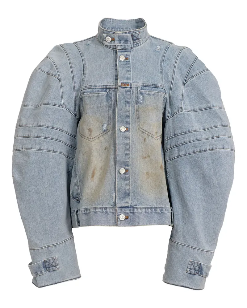 Natasha Zinko Jacke mit Logo-Patch - Blau Blau