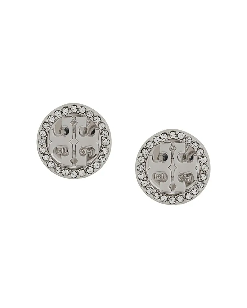 Tory Burch Icon Ohrstecker mit Pavé - Silber Silber