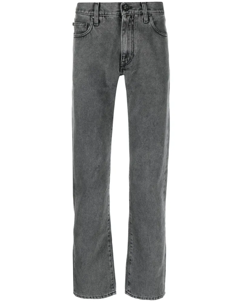 OFF-WHITE Stright-Leg-Jeans mit ausgeblichenem Effekt - Grau Grau