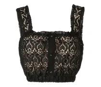 Romily' Cropped-Spitzentop - Schwarz