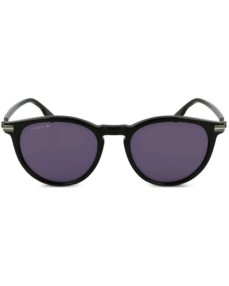Lacoste Sonnenbrille mit rundem Gestell - Schwarz Schwarz