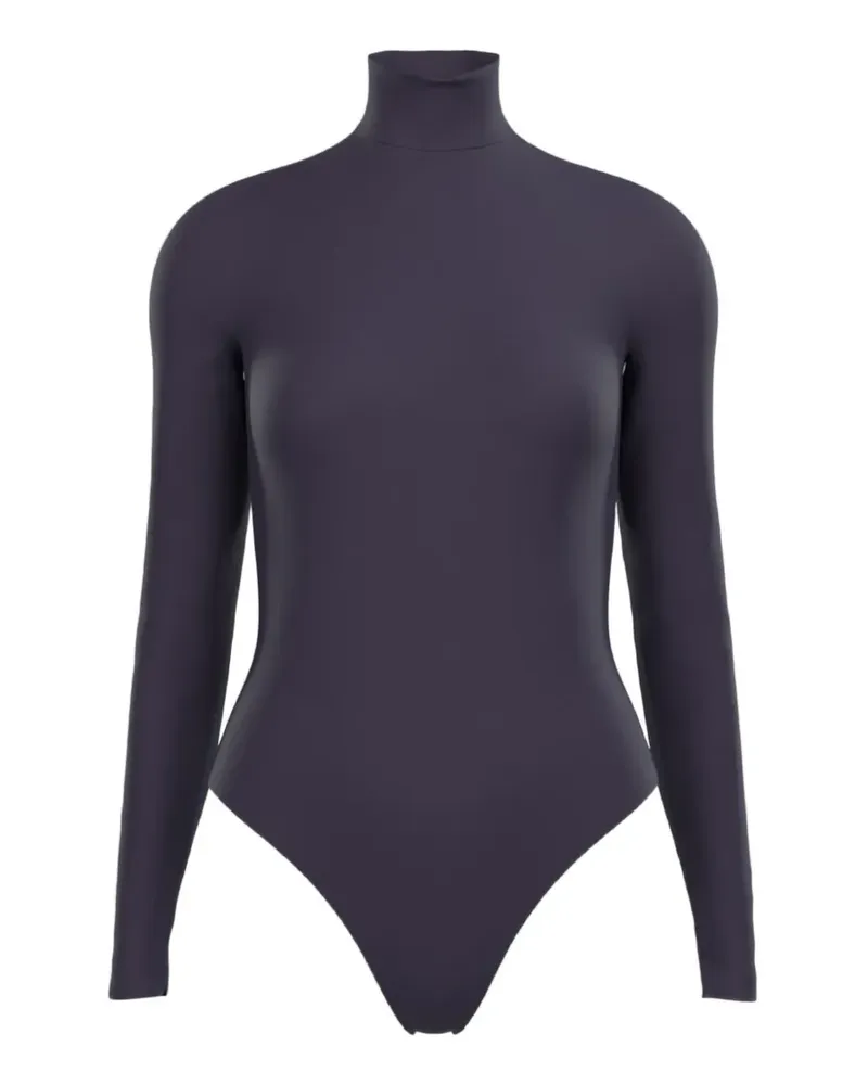 Wolford Langärmeliger Rollkragenbody - Blau Blau