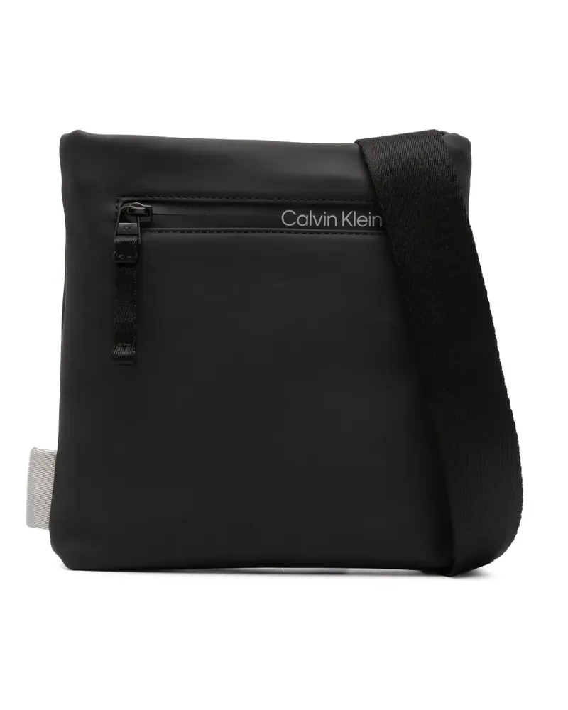 Calvin Klein Schultertasche mit Logo-Print - Schwarz Schwarz