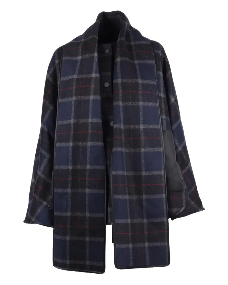 SHIRTAPORTER Mantel mit Schottenkaro - Blau Blau