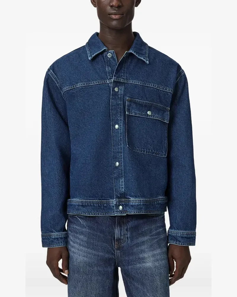 AllSaints Cast chest-pocket denim jacket - Blau Blau