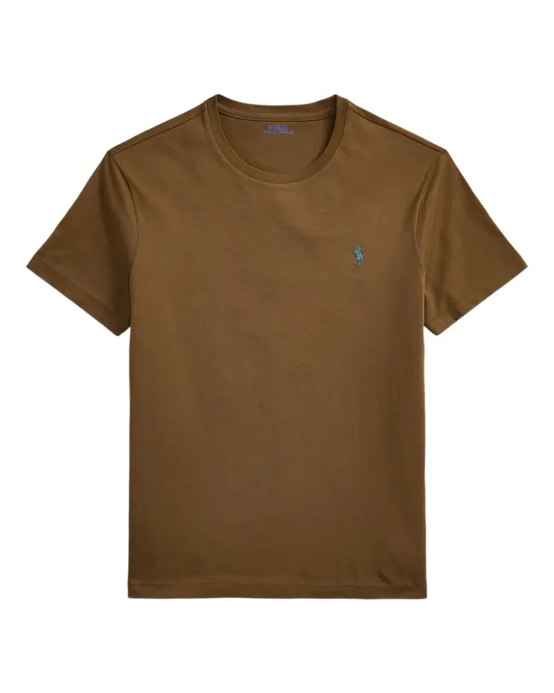 Ralph Lauren T-Shirt mit Logo-Stickerei - Braun Braun