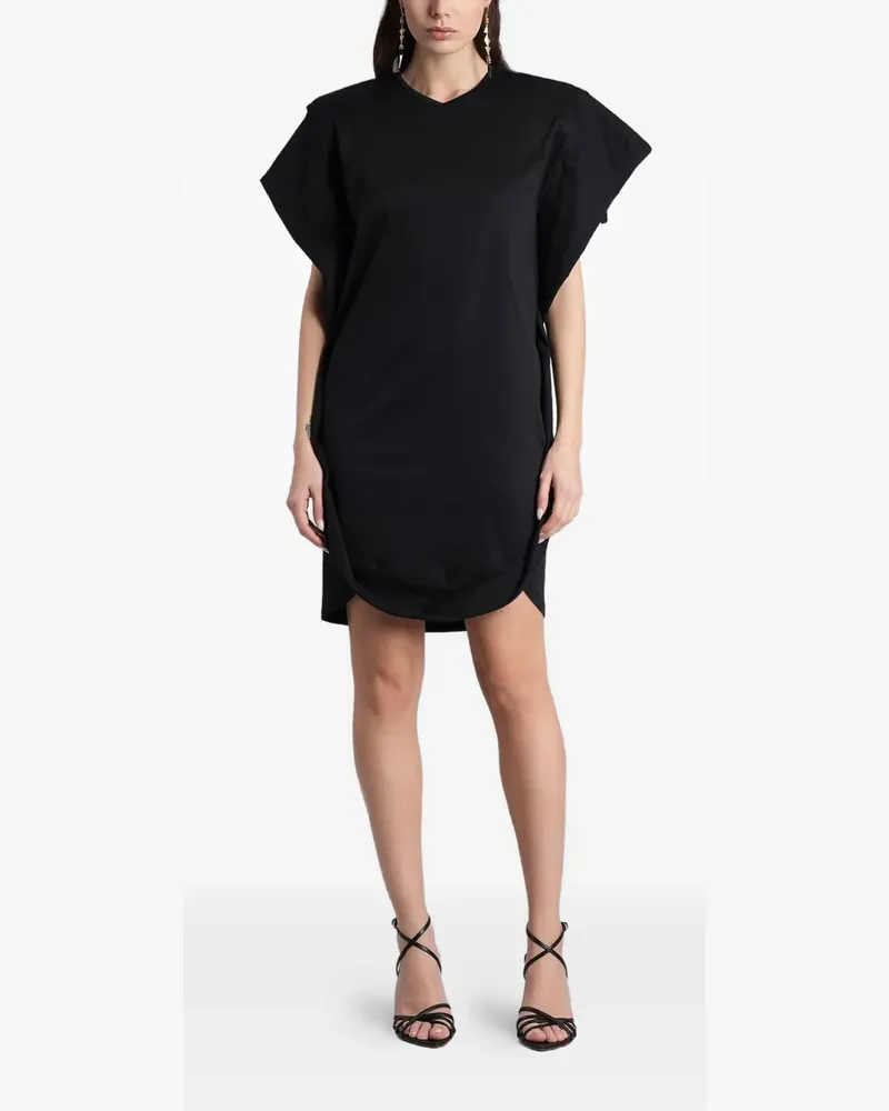 IRO draped cap-sleeve dress - Schwarz Schwarz