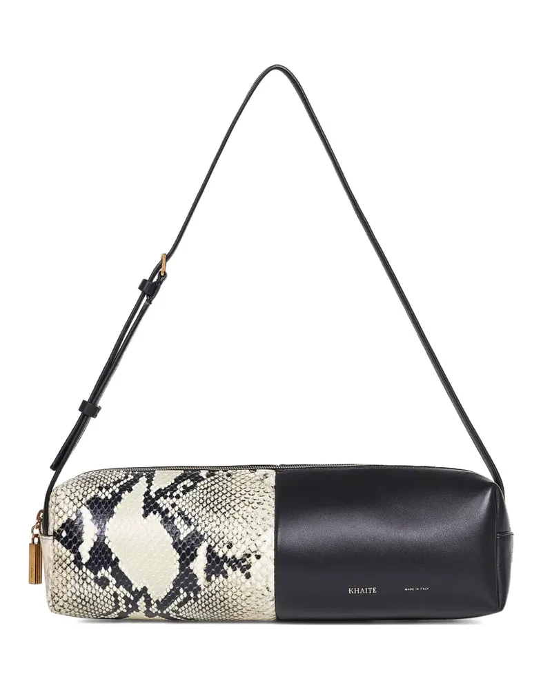 KHAITE python-print adjustable shoulder bag - Schwarz Schwarz