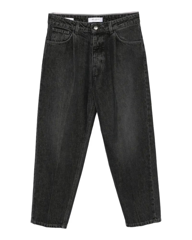 Be Able pleated-detail straight-leg jeans - Schwarz Schwarz