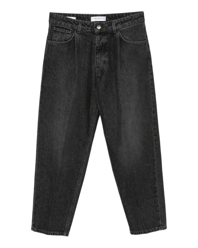 Be Able pleated-detail straight-leg jeans - Schwarz Schwarz