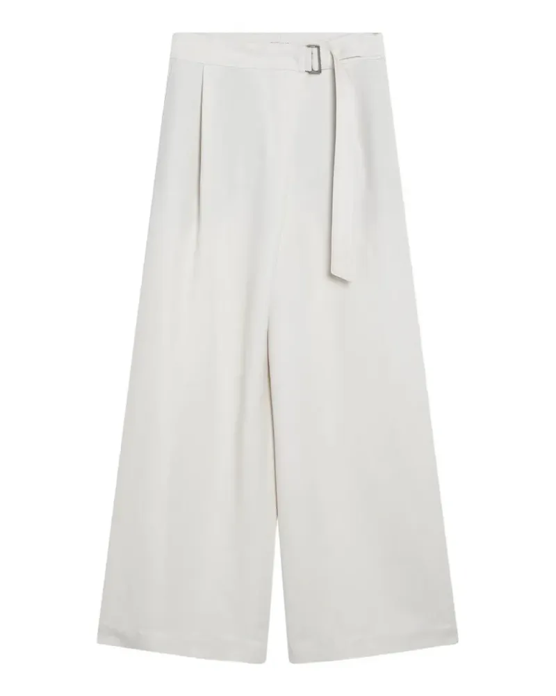 Brunello Cucinelli Bundfaltenhose mit Gürtel - Weiß Weiß