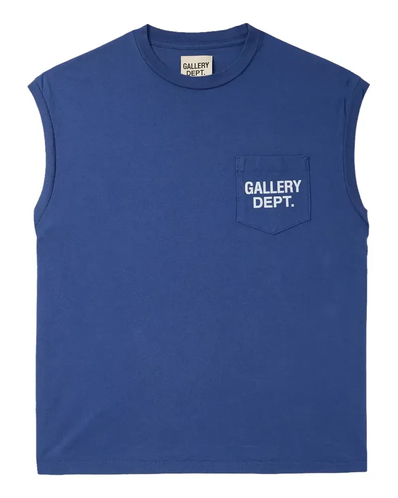 GALLERY DEPT. Ärmelloses T-Shirt mit Logo-Print - Blau Blau