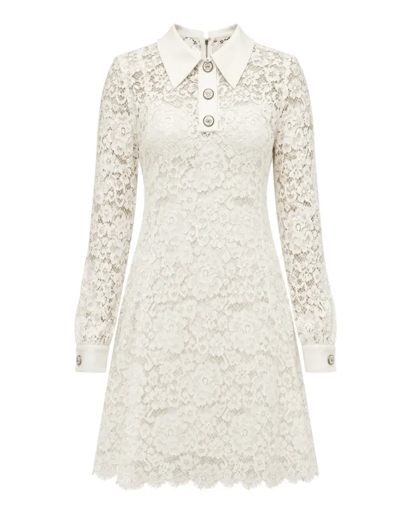 Dolce & Gabbana Kleid mit Blumenspitze - Weiß Weiß