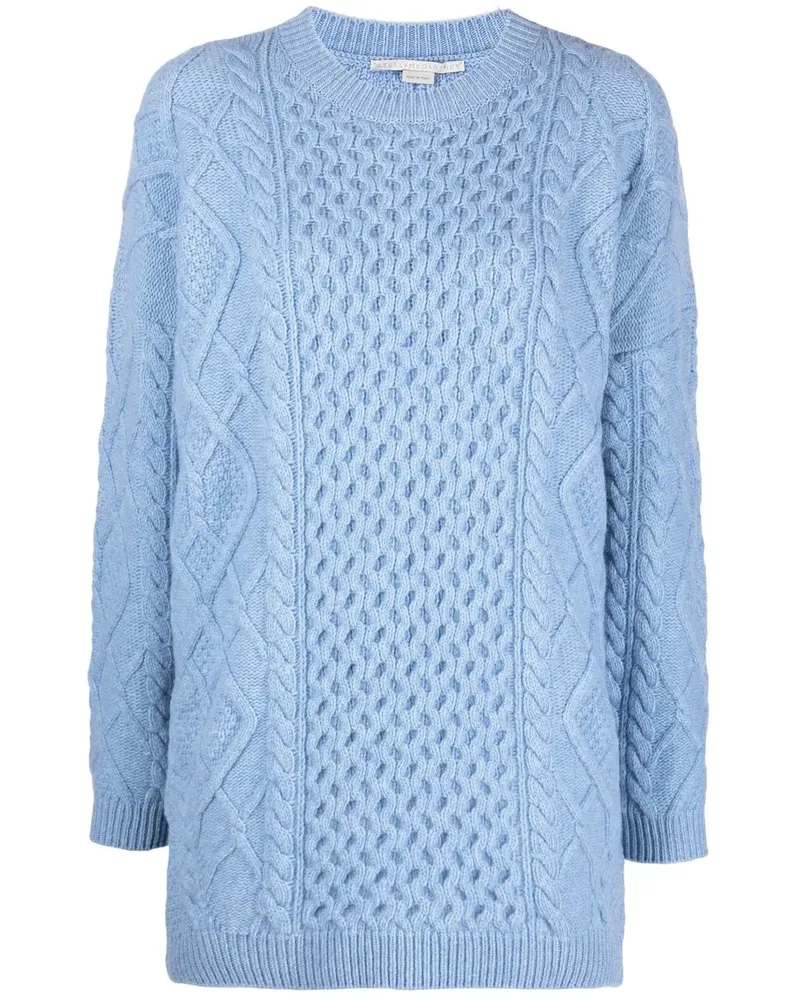 Stella McCartney Aran Oversized-Pullover - Blau Blau