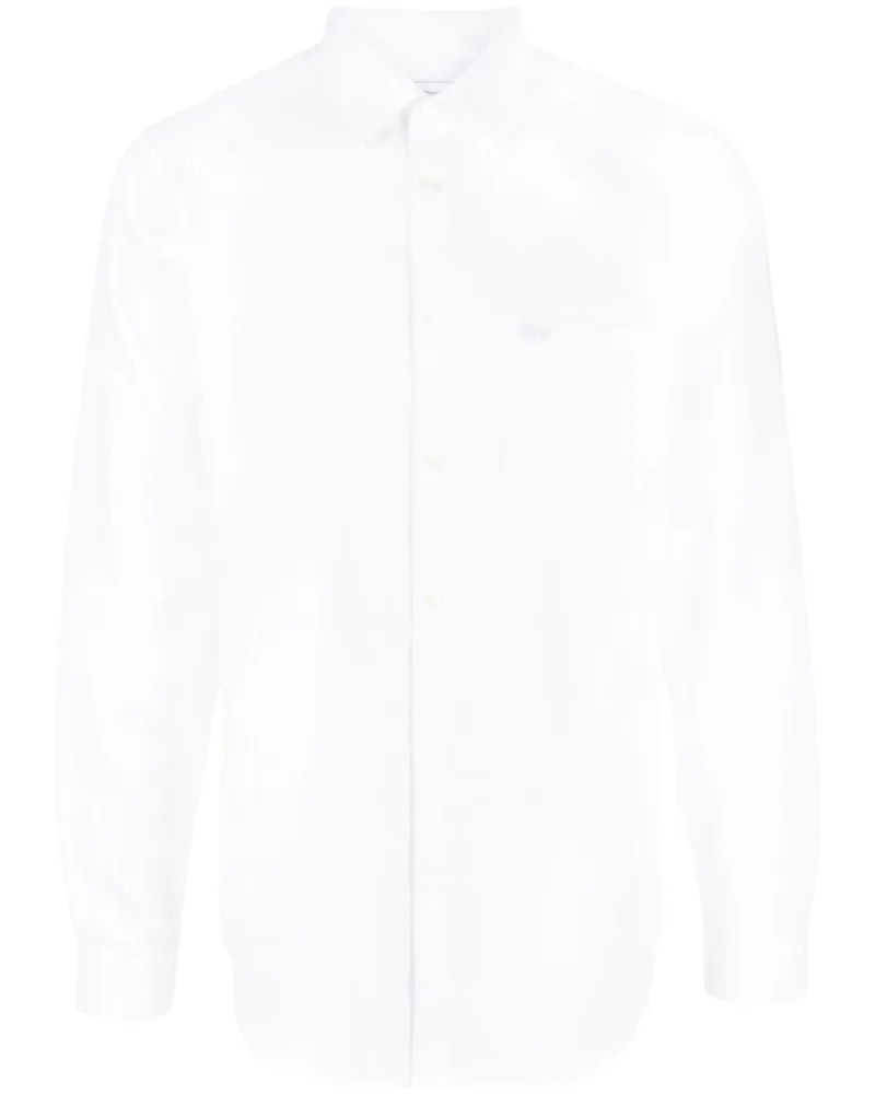 Lacoste Hemd mit Logo-Stickerei - Weiß Weiß