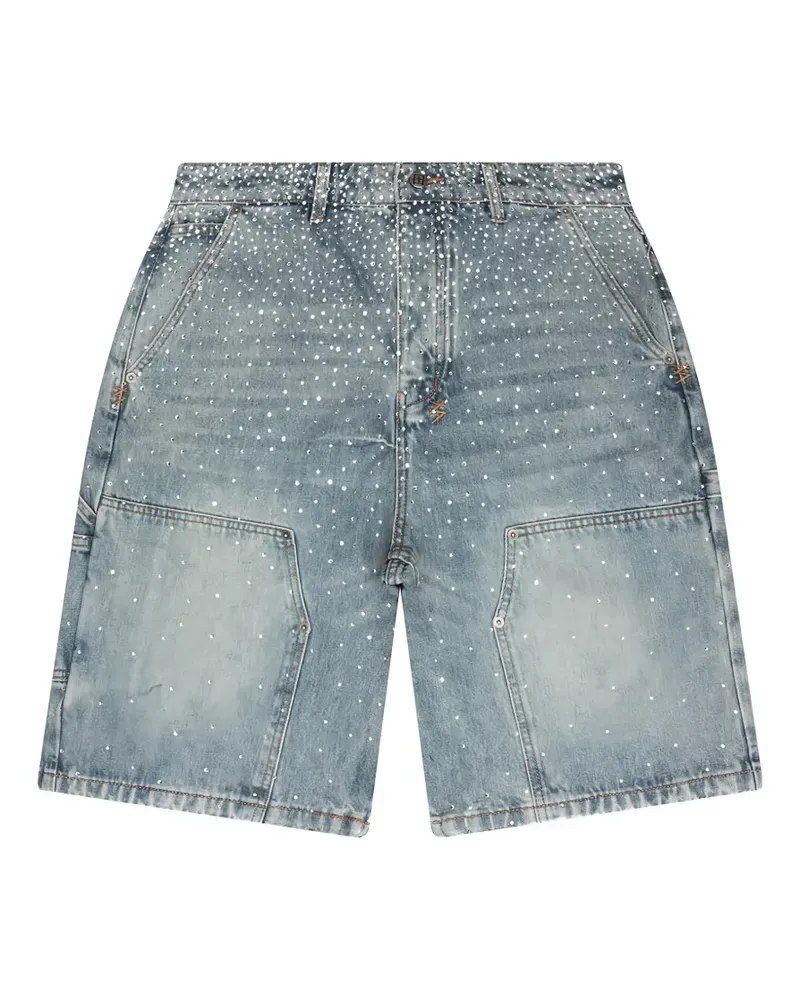 ksubi Maxx Operator crystal-embellished shorts - Blau Blau