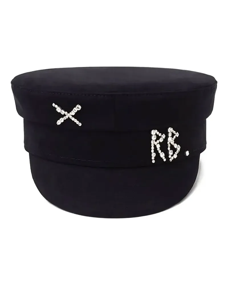 RUSLAN BAGINSKIY Kristallverzierter Hut - Schwarz Schwarz