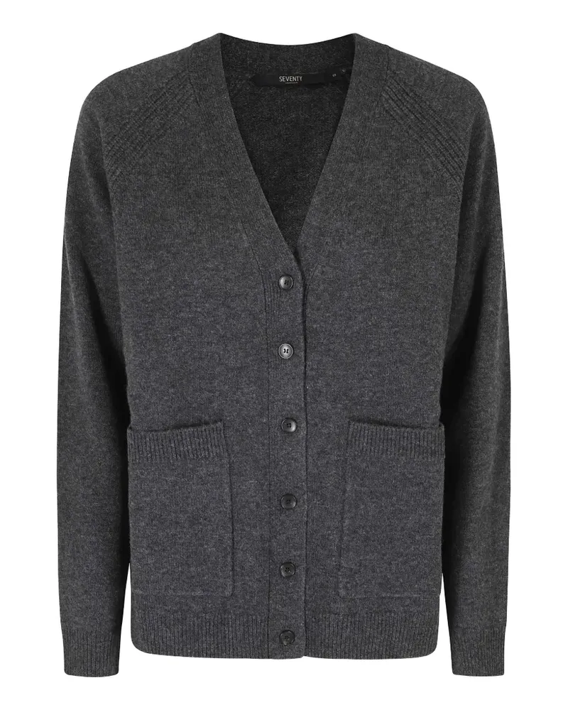 Seventy Cardigan mit V-Ausschnitt - Grau Grau