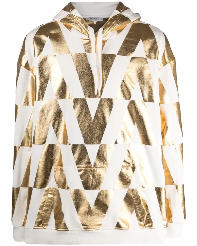 Valentino Garavani Hoodie mit Monogramm-Print - Weiß Weiß