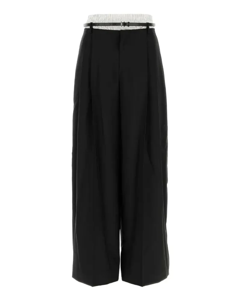 Alexander Wang mid-rise layered boxer tailored pants - Schwarz Schwarz