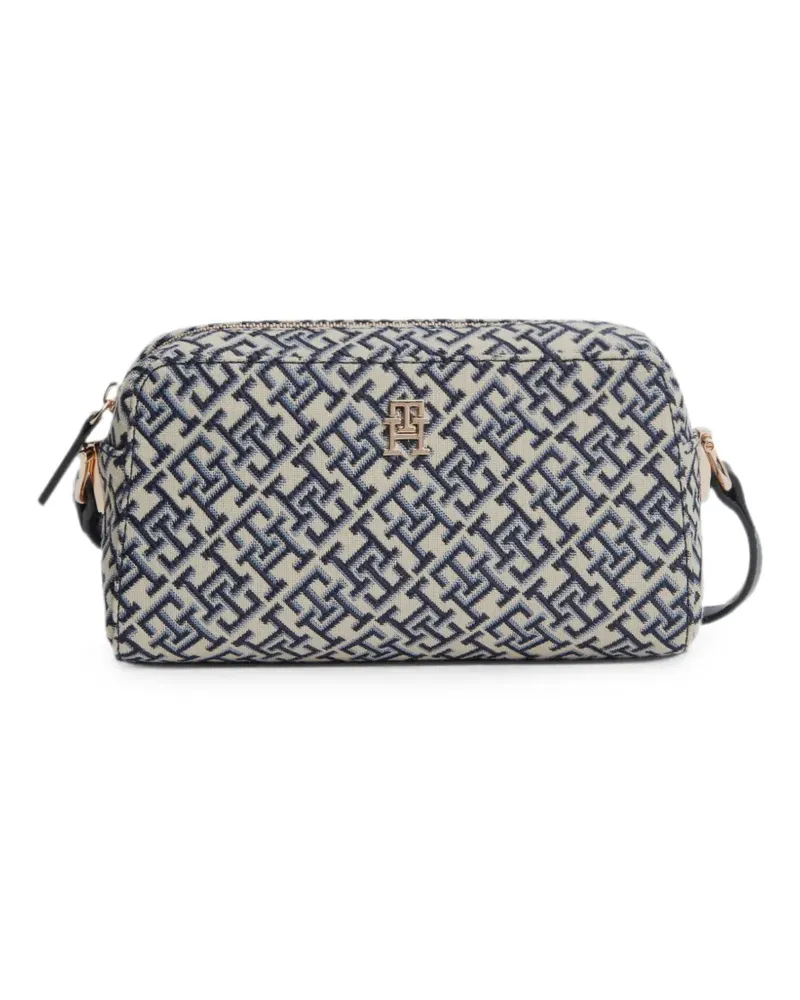 Tommy Hilfiger monogram-pattern logo-plaque shoulder bag - Nude Nude