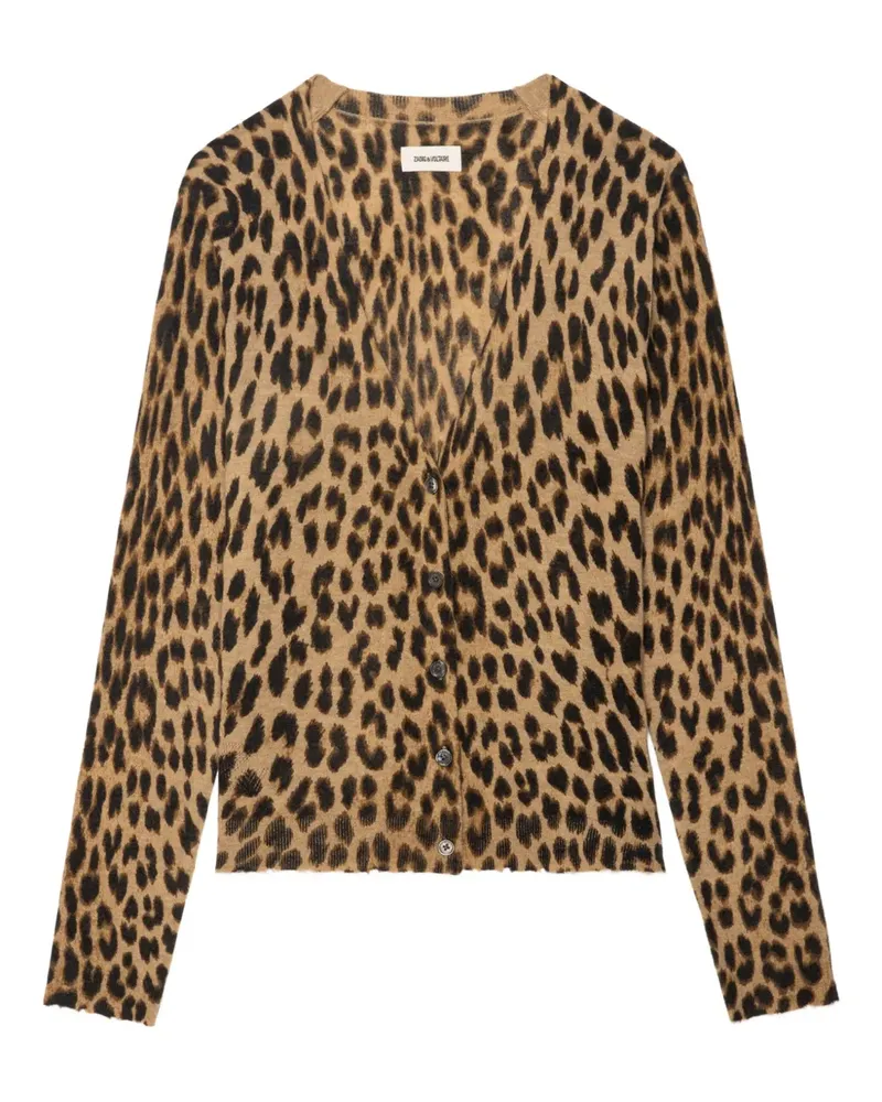 Zadig & Voltaire Manala Cardigan mit Leoparden-Print - Braun Braun