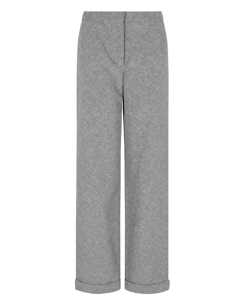 Emporio Armani Hose mit Fischgrätenmuster - Grau Grau