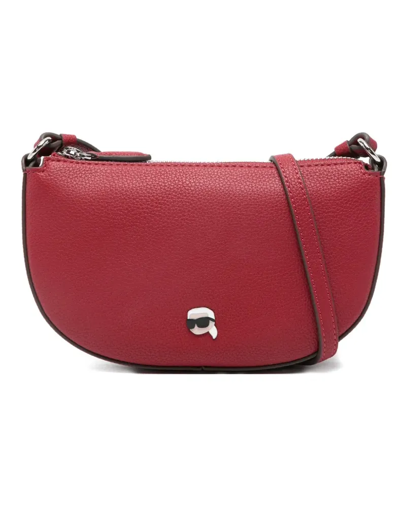 Karl Lagerfeld logo-patch cross body bag - Rot Rot