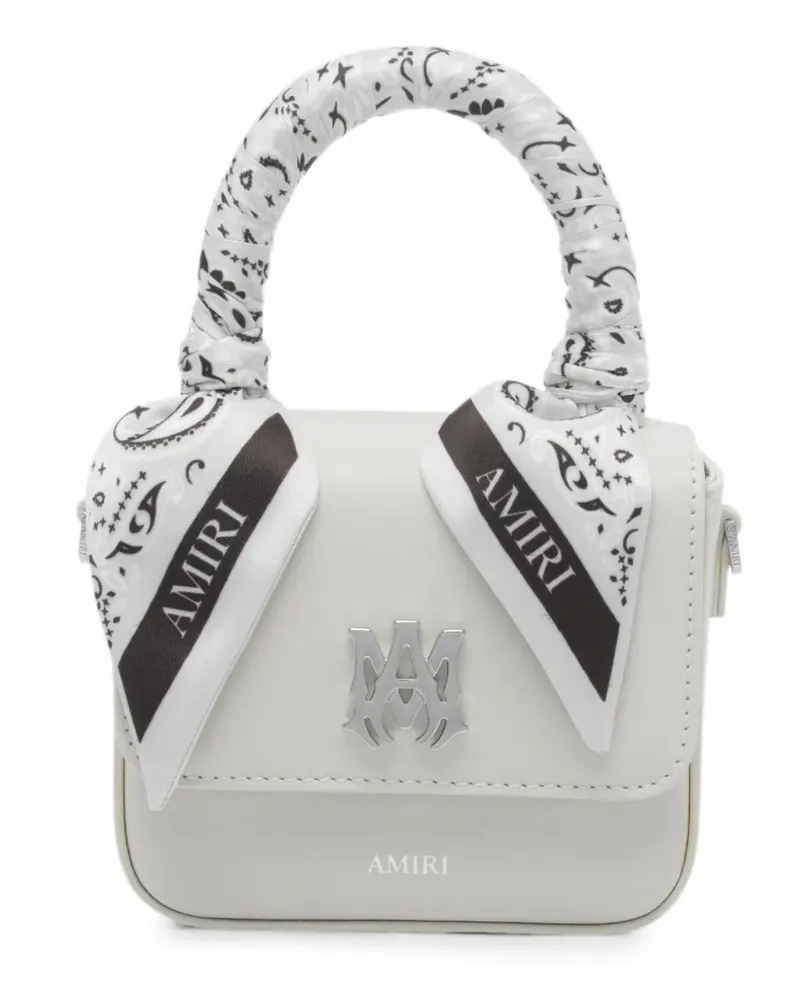 Amiri nano Ma bandana-embellished tote bag - Weiß Weiß