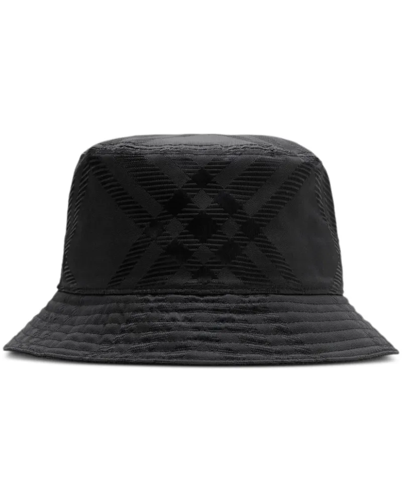 Burberry Karierter Fischerhut - Schwarz Schwarz
