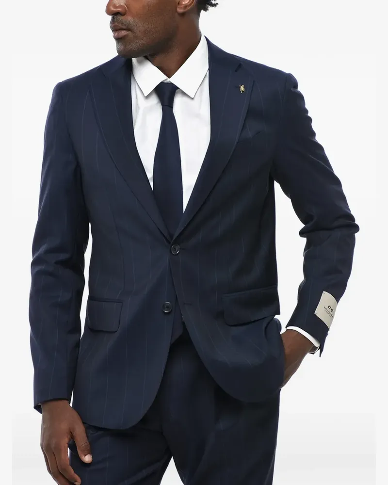 Corneliani CC Collection pinstriped wool suit - Blau Blau