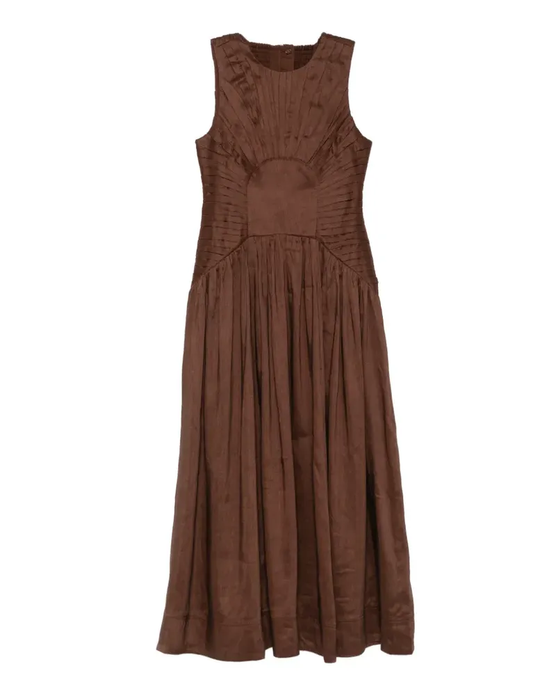Aje. Medea pleated-bodice dress - Braun Braun