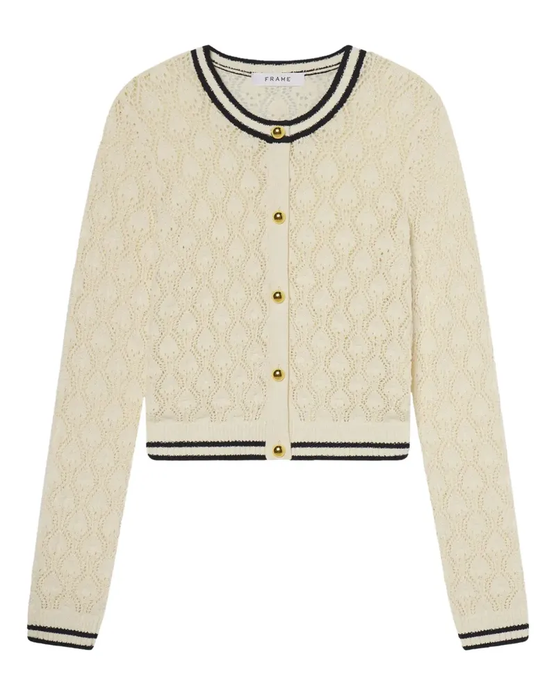 Frame Denim Cardigan aus Pointelle-Strick - Nude Nude