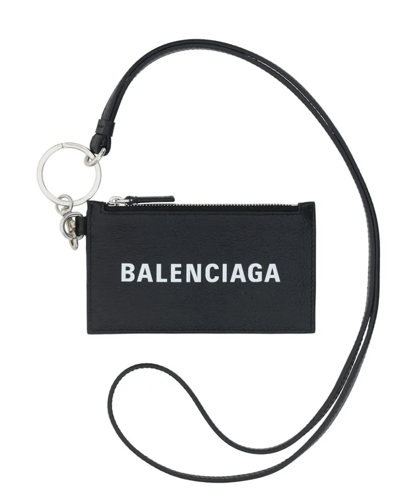 Balenciaga Cash Kartenetui mit Schlüsselanhänger - Schwarz Schwarz
