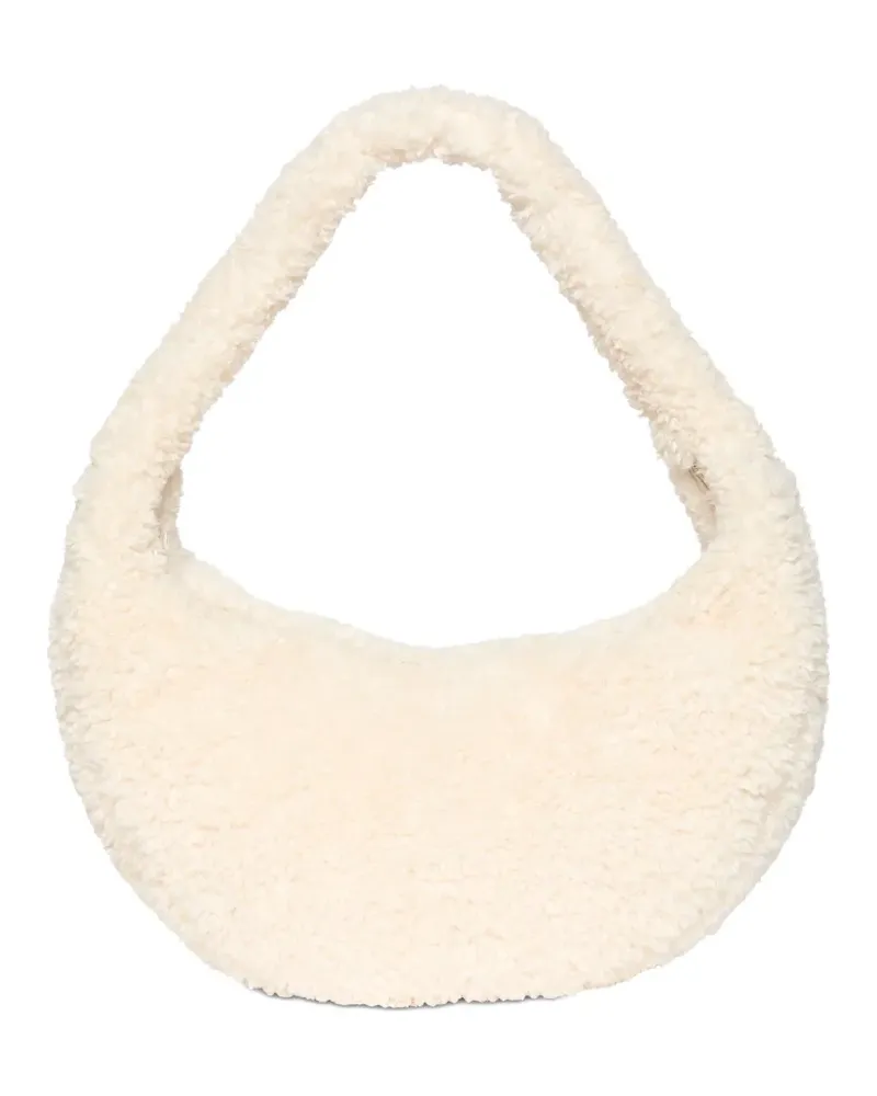 Calvin Klein Große Flauschige Schultertasche - Nude Nude