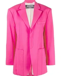 Jacquemus Blazer mit fallendem Revers Rosa